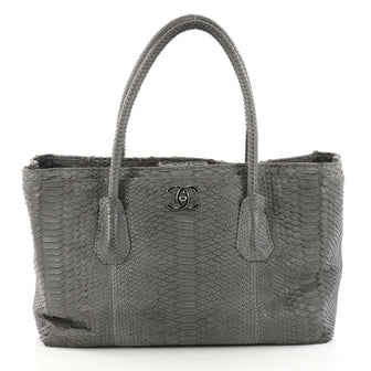 Chanel Shopping Tote Python Medium Gray 3331303