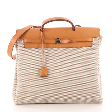 Hermes Herbag Toile and Leather MM Neutral 3332602