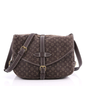 Louis Vuitton Saumur Handbag Monogram Idylle PM Brown 3332703