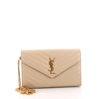 Saint Laurent Classic Monogram Wallet on Chain Matelasse 3332803
