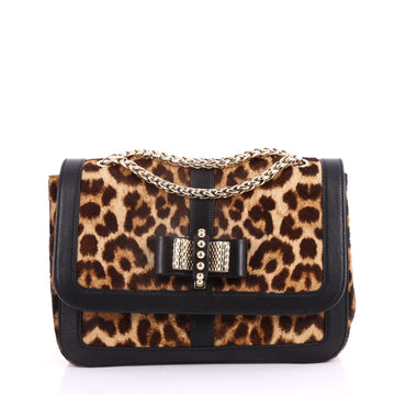 Christian Louboutin Sweet Charity Shoulder Bag Pony Hair Brown 3333201