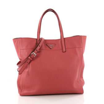  Prada Slim Convertible Tote Saffiano Leather Medium Pink 3333802