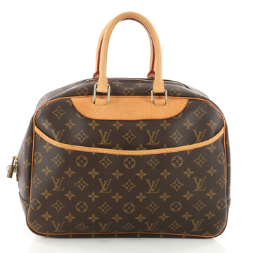 Louis Vuitton Deauville Handbag Monogram Canvas Brown 3334501