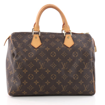 Louis Vuitton Speedy Handbag Monogram Canvas 30 Brown 3334502