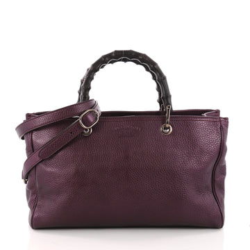 Gucci Bamboo Shopper Tote Leather Medium Purple 3334702