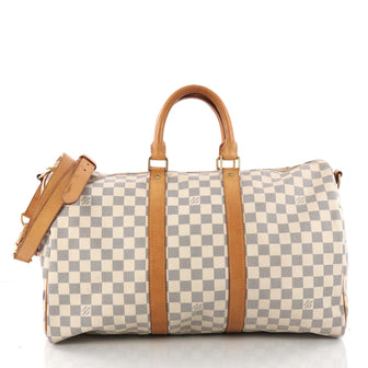 Louis Vuitton Keepall Bandouliere Bag Damier 45 White 3334901