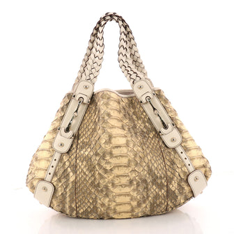 Gucci Pelham Shoulder Bag Python Medium Neutral 3338508