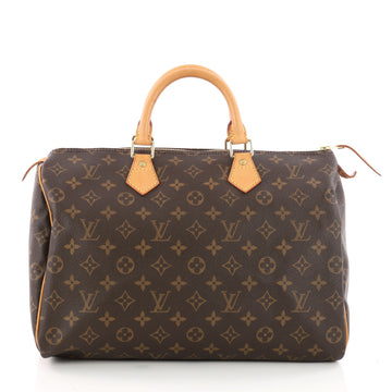 Louis Vuitton Speedy Handbag Monogram Canvas 35 Brown 3339102