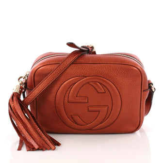 Gucci Soho Disco Crossbody Bag Leather Small Orange 3339703