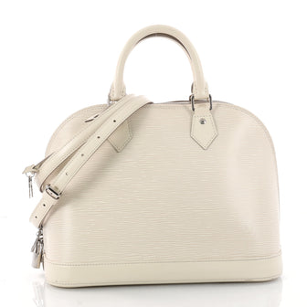 Louis Vuitton Alma Handbag Epi Leather PM White 3340201