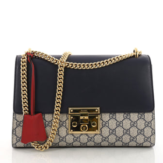 Padlock Shoulder Bag GG Coated Canvas and Leather Medium