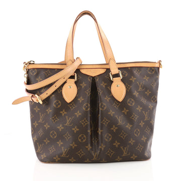 Louis Vuitton Palermo Handbag Monogram Canvas PM Brown 3342102