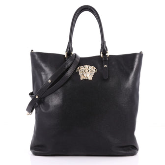 Versace Palazzo Medusa Gramercy Tote Leather North South Black 3342501