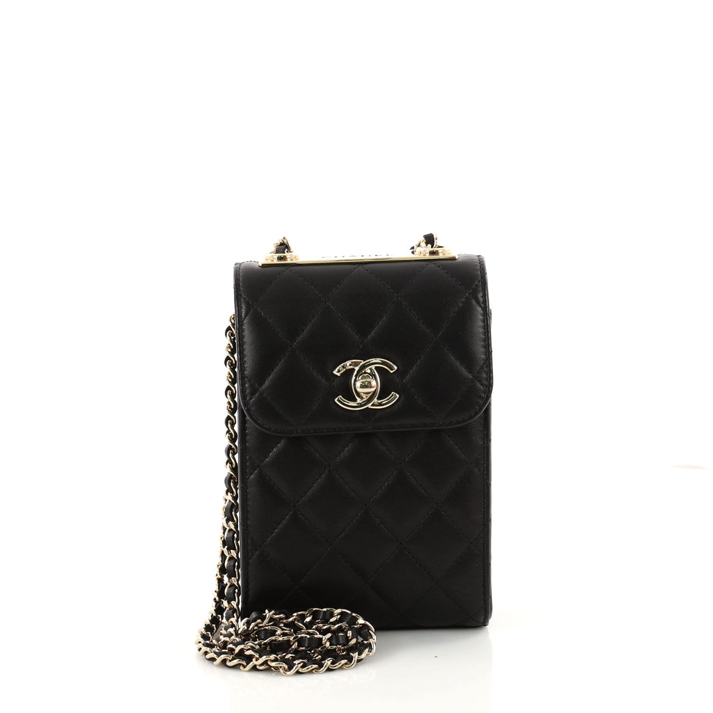 Chanel Lambskin Trendy CC Phone Holder Crossbody Bag, Chanel Handbags