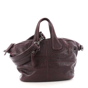 Givenchy Nightingale Satchel Leather Small Purple 3343104
