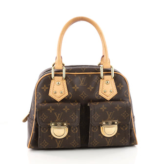 Louis Vuitton Manhattan Handbag Monogram Canvas PM Brown 3344101