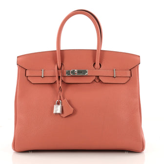 Hermes Birkin Handbag Pink Clemence with Palladium Pink 3347301