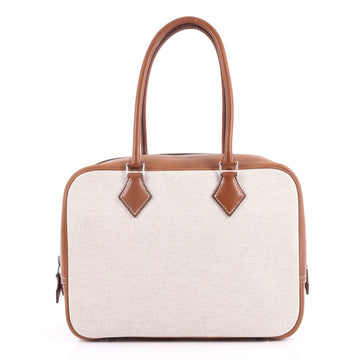 Hermes Plume Bag Toile and Leather 28 Brown 3347901