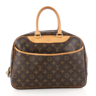 Louis Vuitton Deauville Handbag Monogram Canvas Brown 3350201