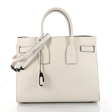 Saint Laurent Sac de Jour NM Handbag Leather Small White 3350405