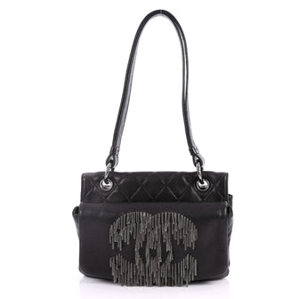 Chanel Rock and Cabaret Shoulder Bag Lambskin Black 3351403