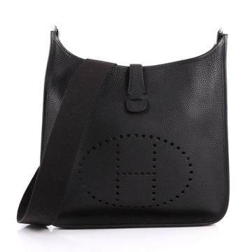 Hermes Evelyne Crossbody Gen II Clemence GM Black 3352001