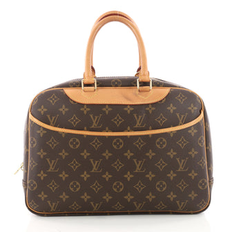 Louis Vuitton Deauville Handbag Monogram Canvas Brown 3352701