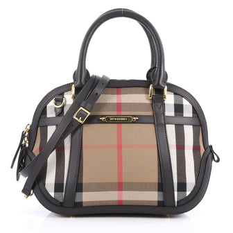 Burberry Bridle Orchard Bag House Check Canvas Small Brown 3352901