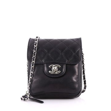Chanel Wallet on Chain Flap Bag Quilted Lambskin Mini Black 3353702