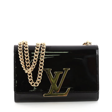 Louis Vuitton Chain Louise Clutch Patent MM Black 3353703