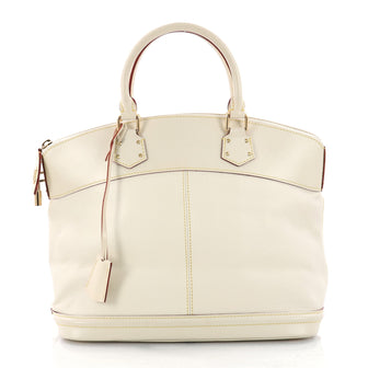 Louis Vuitton Suhali Lockit Handbag Leather MM White 3354003