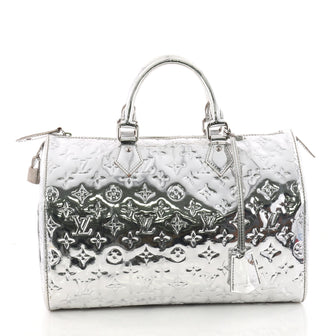 LOUIS VUITTON Monogram Miroir Speedy 30 Silver 1285335