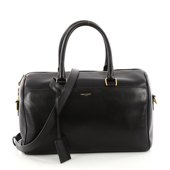 Saint Laurent Classic Duffle Bag Leather 6 Black 3354401