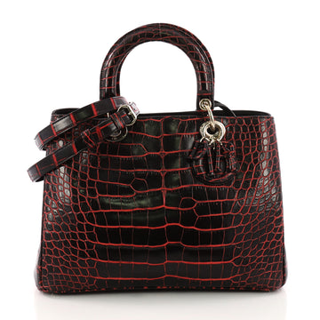 Christian Dior Diorissimo Tote Crocodile Medium Black 3354601