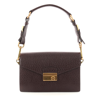  Prada Sound Bag Pebbled Leather Small Purple 3354901