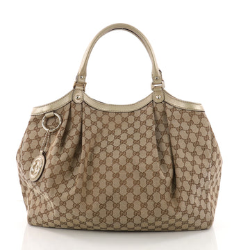 Gucci Sukey Tote GG Canvas Large Brown 3358601