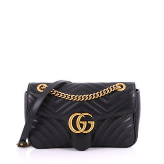 Gucci GG Marmont Flap Bag Matelasse Leather Small Black 3359901