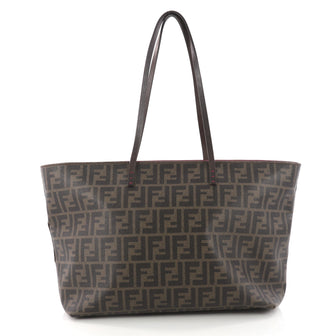 Fendi Roll Tote Zucca Coated Canvas Large Brown 3360502