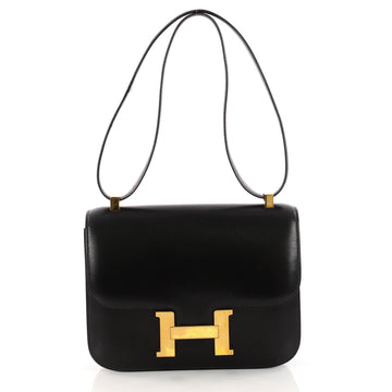 Hermes Constance Handbag Box Calf 24 Black 3362201