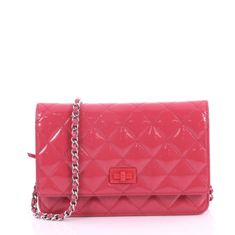 Chanel Reissue Wallet on Chain Quilted Patent Pink 3362301