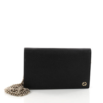 Gucci Betty Chain Wallet Leather Black 3363601