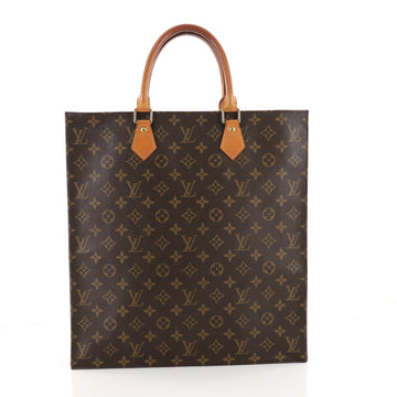 Louis Vuitton Sac Plat Handbag Monogram Canvas GM Brown 3364204