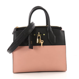 Louis Vuitton City Steamer Handbag Leather PM Pink 3365401