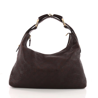 Gucci Horsebit Hobo Guccissima Leather Medium Brown 3366301