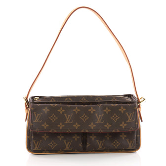 Louis Vuitton Viva Cite Handbag Monogram Canvas MM Brown 3368702