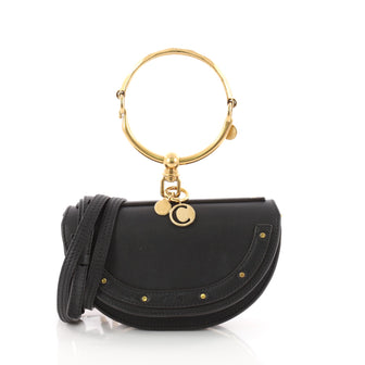 Chloe Nile Crossbody Bag Leather Mini Black 3368902