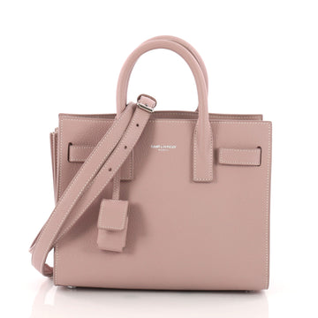 Saint Laurent Sac de Jour NM Handbag Leather Nano Purple 3368904