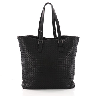 Bottega Veneta Belted Tote Intrecciato Nappa Large Black 3370202