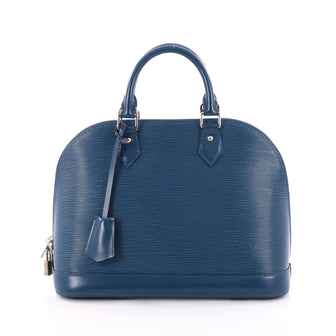 Louis Vuitton Alma Handbag Epi Leather PM Blue 3370302