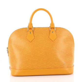 Louis Vuitton Vintage Alma Handbag Epi Leather PM Yellow 3370303